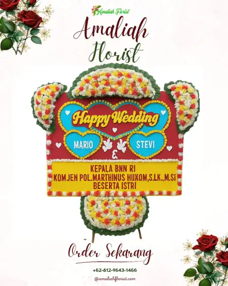 Papan Bunga Pernikahan Dangin Tukadaya